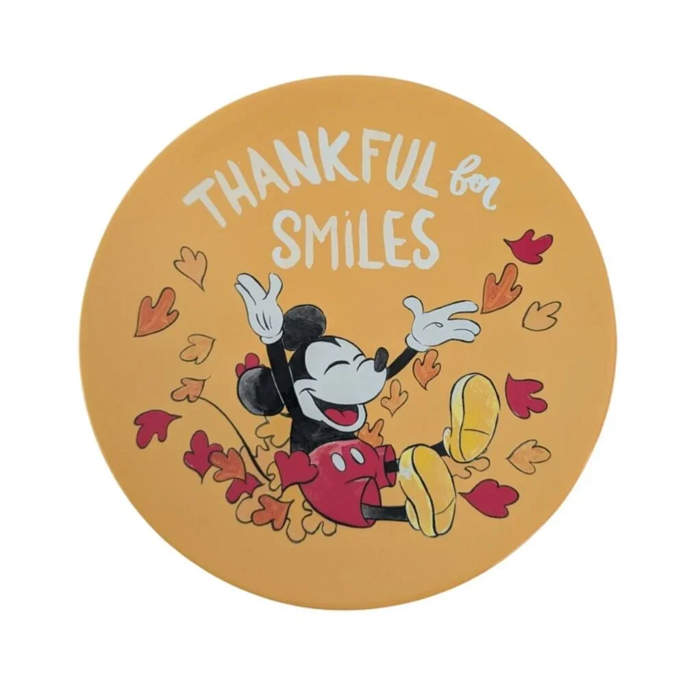 Pottery Barn Kids Mickey Mouse Thanksgiving Dinnerware Plate Bowl Cup Fork Spoon